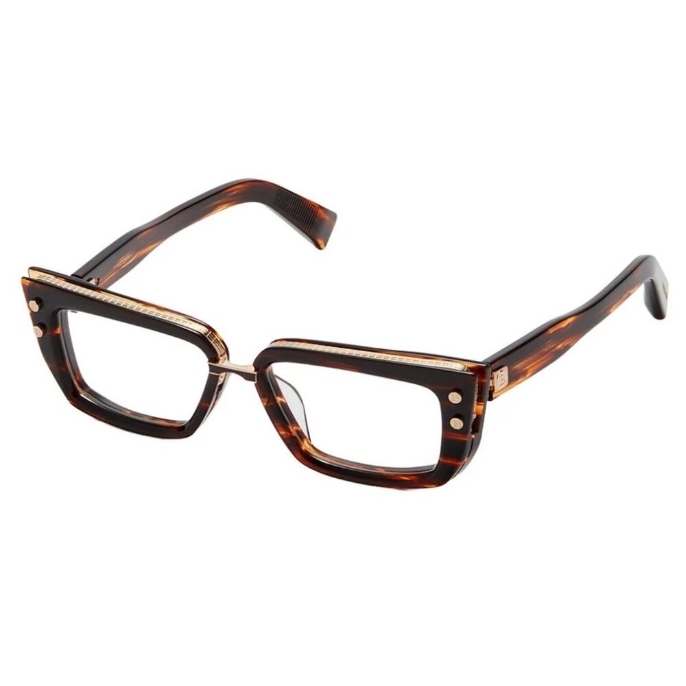 NWT BALMAIN SUNGLASSES UNISEX HAVANA RECTANGULAR EYEWEAR BALMAIN NEW